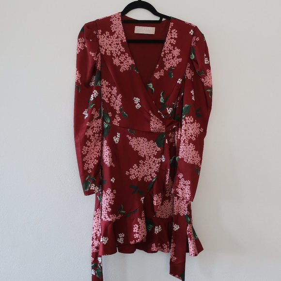 Keepsake This Moment Long Sleeve Wrap Dress Size XXS - Picture 5 of 9